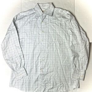 Tommy Bahama Dres Shirt Mens 15 1/2 Neck 32-33 Checkered Button Down Long Sleeve